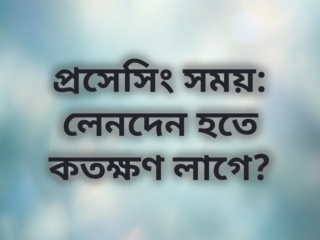 লেনদেন প্রসেসিং সময়